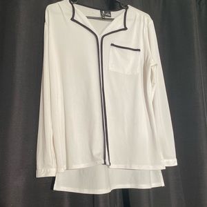 White and black blouse